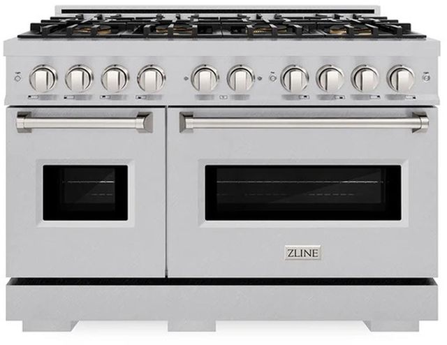 ZLINE 48" 6.7 cu. ft. Gas Range with 8 Burner DuoPro™ Cooktop and Dual Ovens in Satin Stainless Steel -0