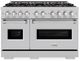 ZLINE 48" 6.7 cu. ft. Gas Range with 8 Burner DuoPro™ Cooktop and Dual Ovens in Satin Stainless Steel -0