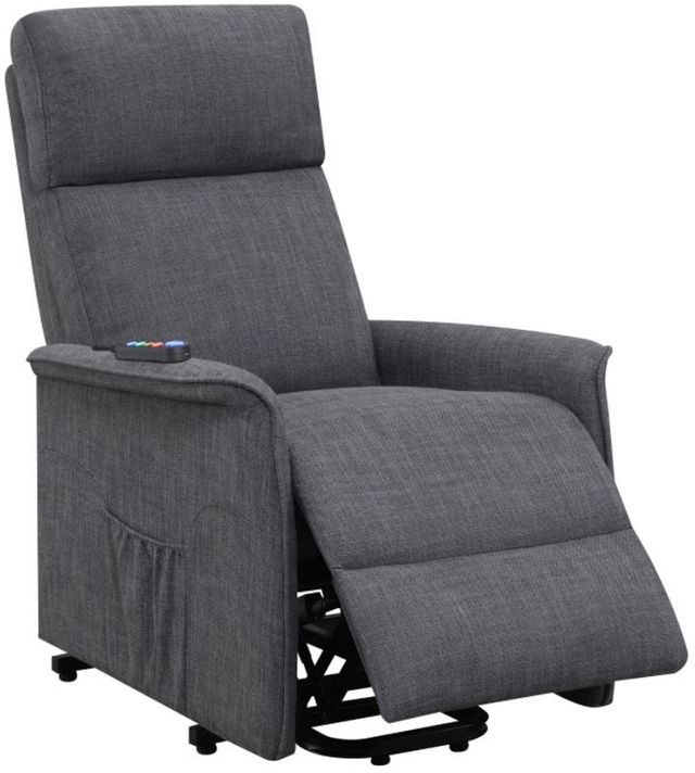 Coaster® Herrera Charcoal Power Lift Recliner with Wired Remote-0