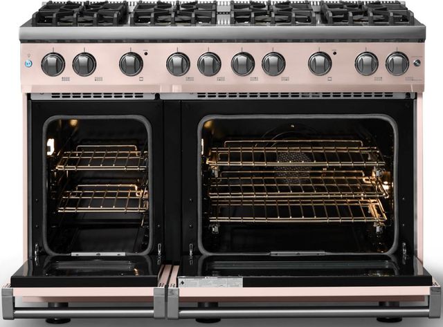 Viking® 5 Series 48" Blush Pro Style Gas (LP) Range with Polished Chrome Trim-1
