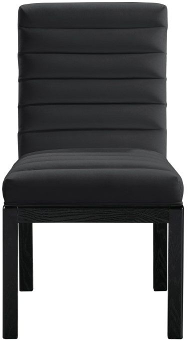 Meridian Furniture Evelyn Black Velvet Upholstered Side Chair-1