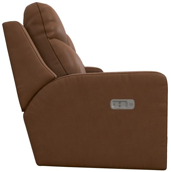 La-Z-Boy® Emmons Oak Leather Power Reclining Loveseat with Console and Headrest-2