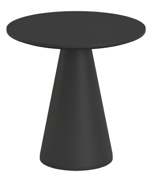 Sunset West Dark Gray Glass Fiber Reinforced Concrete Round Outdoor Pub Table -0