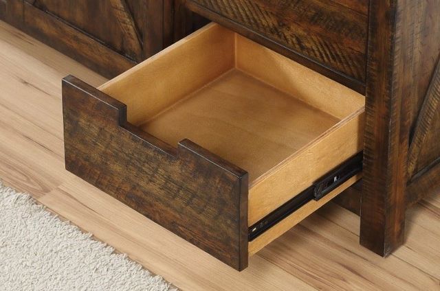 Flexsteel® Carpenter Black/Rustic Brown Entertainment Base-2