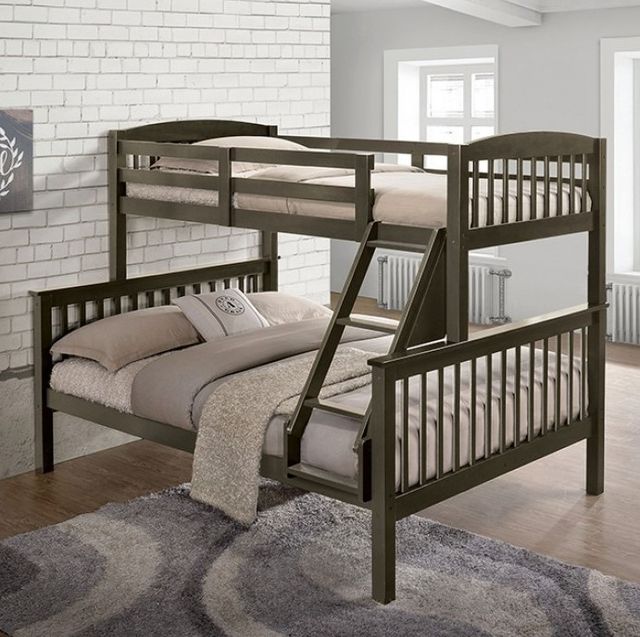 Furniture of America® Brookings Gray Twin/Full Bunk Bed-1