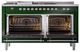 Ilve® Nostalgie II Noblesse 60'' Emerald Green Pro Style Dual Fuel Range with Chrome Trim-1