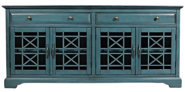 Jofran Inc. Craftsman Antique Blue 70" Media Console-2
