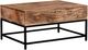 Worldwide Homefurnishings Inc. Ojas Natural Burnt Lift-Top Coffee Table with Black Base -0
