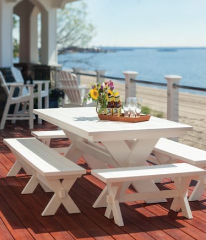Seaside Casual Sonoma Dining Bench-1