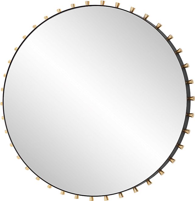 Uttermost® Cosmopolitan Matte Black Round Mirror-3
