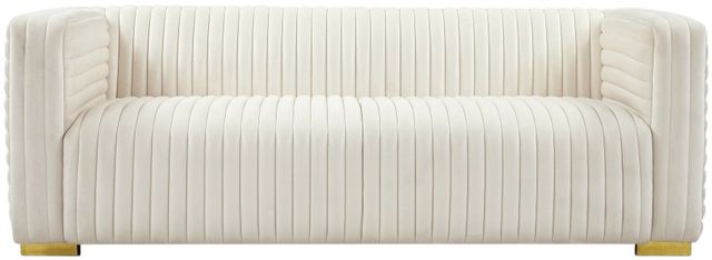 Meridian Furniture Ravish Cream Velvet Sofa-1