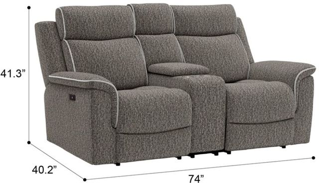 Emerald Home Arthur Speckled Slate Power Reclining Loveseat-3