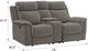 Emerald Home Arthur Speckled Slate Power Reclining Loveseat-3