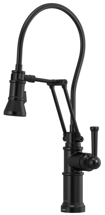 Brizo Artesso® Matte Black Single Handle Articulating Kitchen Faucet with SmartTouch® Technology-0