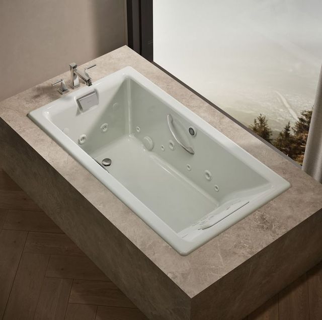 KOHLER® Tea-for-Two® Dune 66" x 36" Drop-In Effervescence Whirlpool Bath-1