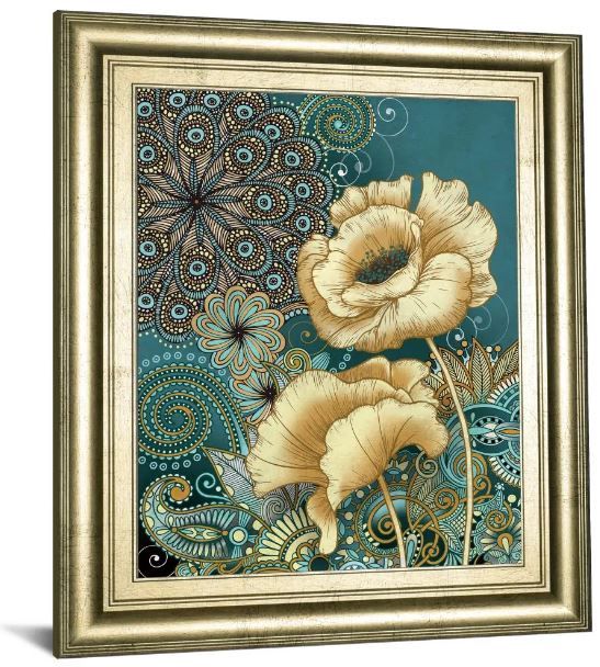 Classy Art Inspired Blooms 2 by Conrad Knutsen Framed Print Wall Art-1