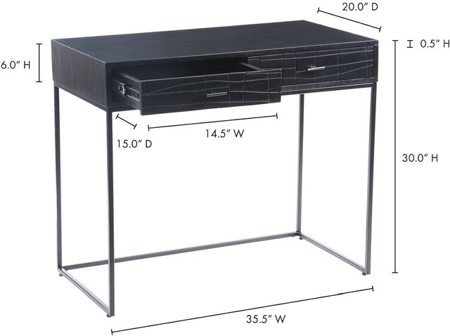 Moe's Home Collection Atelier Black Desk-3