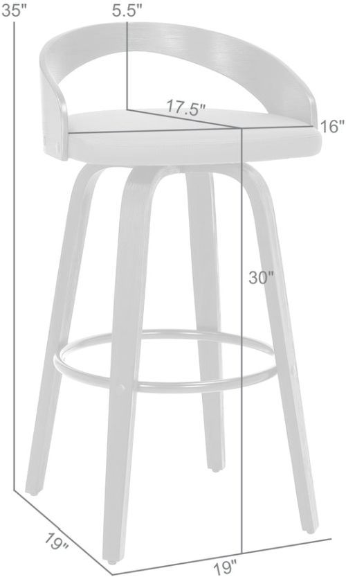Armen Living Sonia Brown/Walnut Bar Stool-2