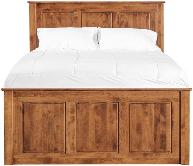 Archbold Furniture Customizable Shaker Queen Panel Bed with 6-Drawer Storage Pedestal-1