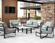 Homecrest™ Outdoor Living Customizable Jaxon Cushion Aluminum/Fabric Outdoor Chat Chair-1