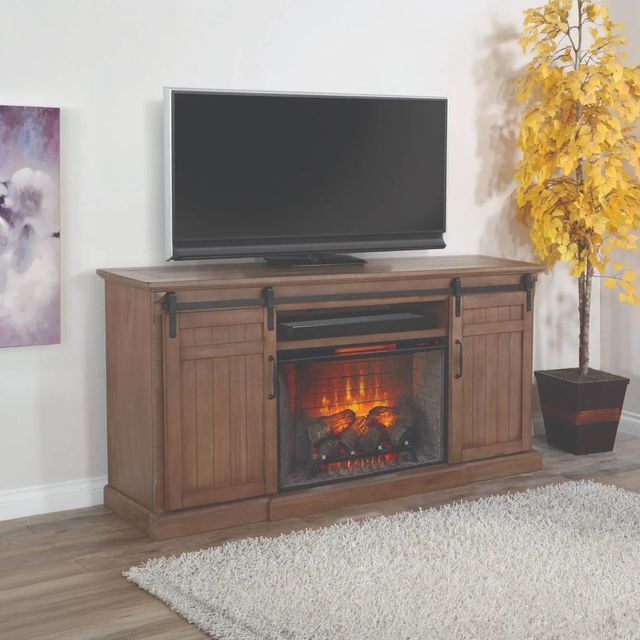 Sunny Designs™ Doe Valley Buckskin TV Console with Fireplace Insert Option-1