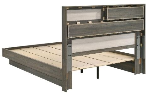 Coaster® Fenwick Almond/Gray Oak Queen Bookcase Bed-2