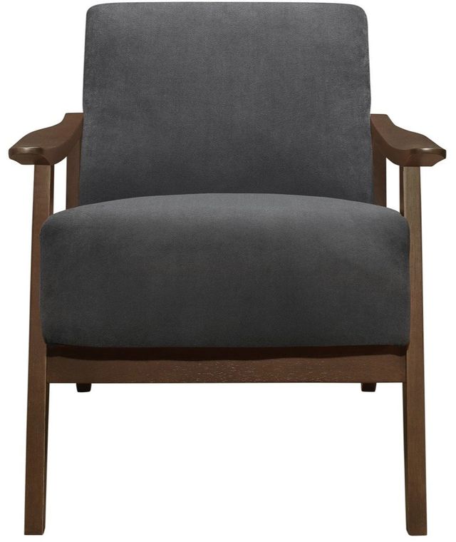Homelegance® Carlson Dark Gray/Dark Walnut Accent Chair-1