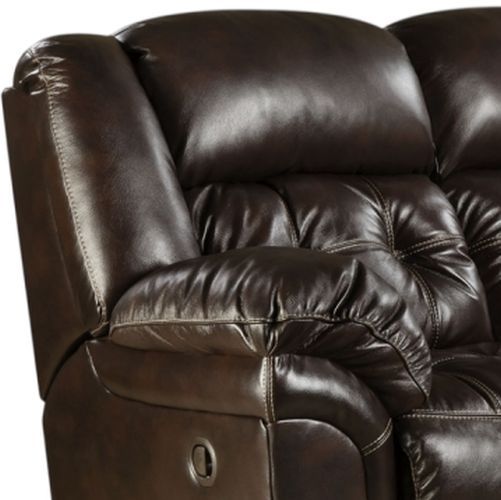 HomeStretch Cheyenne Whiskey Double Manual Reclining Sofa-1