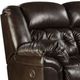 HomeStretch Brown Leather Double Reclining Console Sofa-1