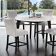 Furniture of America® Sabro 5-Piece White Round Counter Table Set with Black Base-0