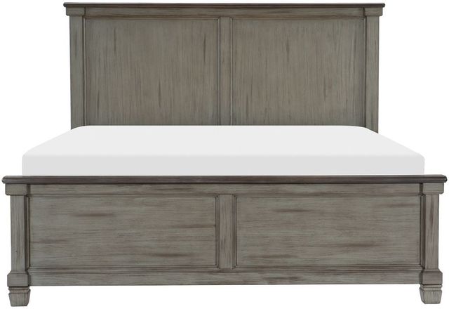Mazin Furniture Weaver Antique Gray/Coffee Queen Panel Bed-1