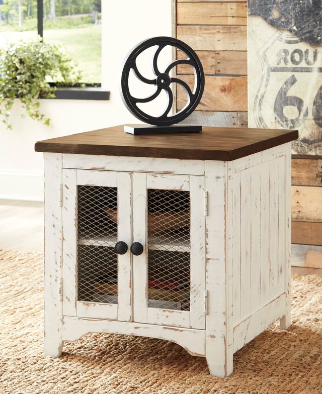 Signature Design by Ashley® Wystfield 3-Piece White/Brown Living Room Table Set-4