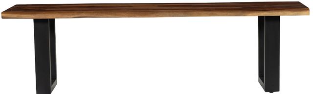 Crestview Collection Fletcher Black/Stained Brown Bench-2