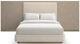 Caracole® Anthology Beige/Dry Martini Queen Upholstered Panel Bed with Wings-1