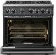 Viking® 7 Series 36" Cast Black Pro Style Liquid Propane Gas Range-1