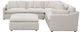 Coaster® Hobson 6-Piece Ivory Curved Sectional-1