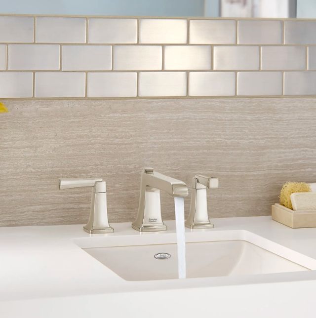 American Standard Townsend®Polished Nickel 8" Widespread 2-Handle Bathroom Faucet with Lever Handles-1