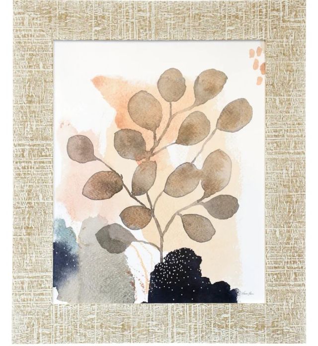 Stylecraft Beige/Coral/Taupe/White Wall Art-0