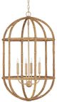 Currey & Company Natural/Saddle Tan Charrette Lantern-3