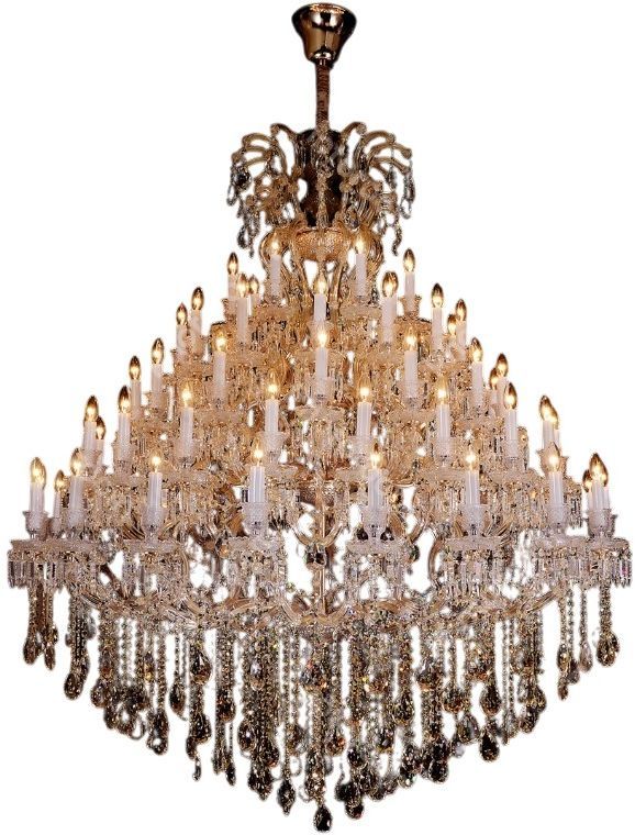 Michael Amini® Grand Versailles Glass/Gold 45-Light Chandelier-0
