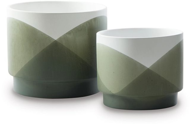 Signature Design by Ashley® Ardenridge 2-Piece Green/White Planters-1