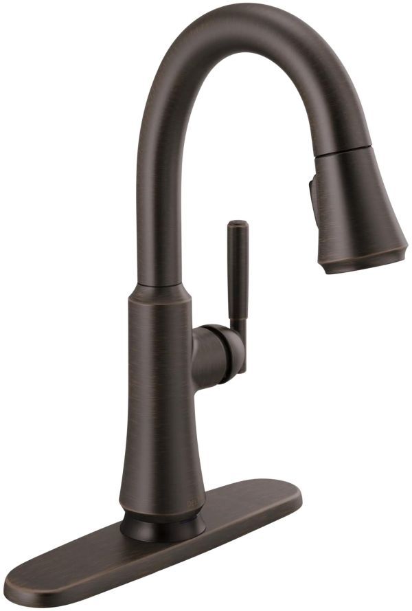 Delta Coranto® Venetian Bronze Single Handle Bar/Prep Faucet with Touch2O® Technology-1