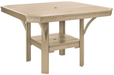 C R Plastics Beige Square Dining Table-0