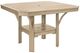C R Plastics Beige Square Dining Table-0