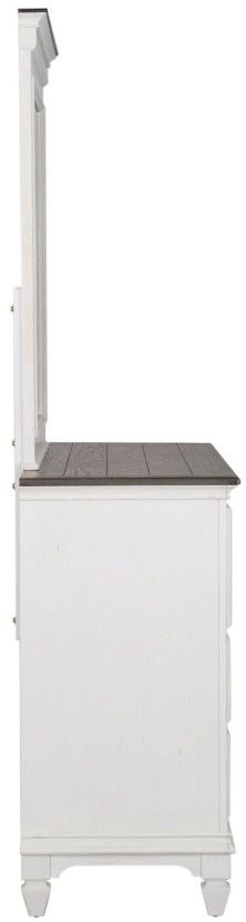 Liberty Furniture Allyson Park Charcoal/Wirebrushed White Dresser and Mirror Set-3