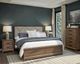 Magnussen Home® Callisto Santa Cruz/Bourbon Brown King Panel Bed with Upholstered Headboard-1