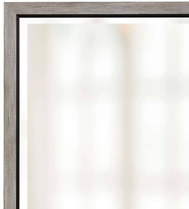 Stylecraft Chrome/Gray Framed Beveled Mirror-1
