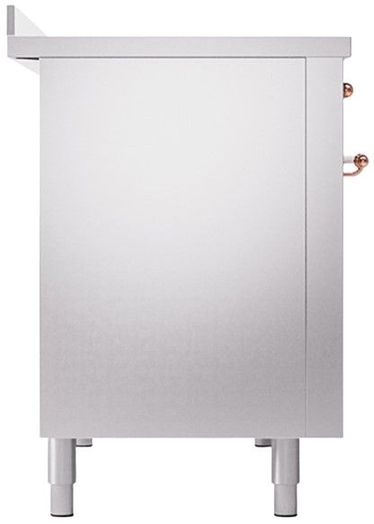 Ilve® Nostalgie II Series 48" Stainless Steel Pro Style Induction Range with Cooper Trim-2