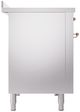 Ilve® Nostalgie II Series 48" Stainless Steel Pro Style Induction Range with Cooper Trim-2