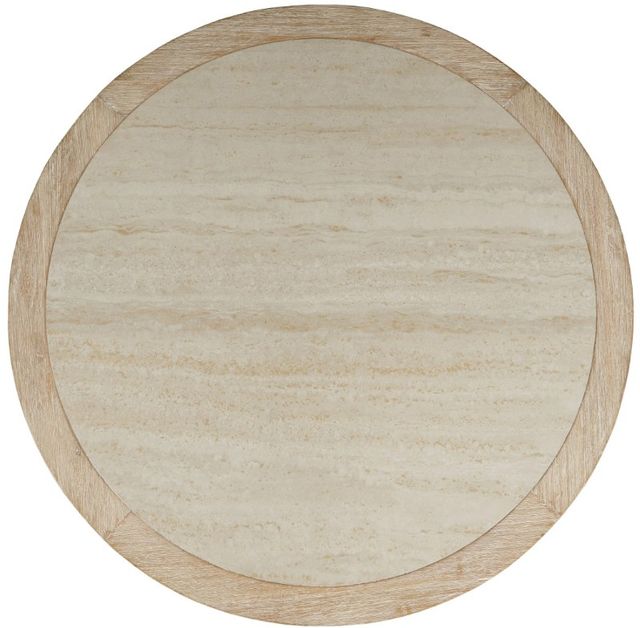 Jofran Inc. Sierrafina Beige 40" Round Coffee Table with Almond Base-2